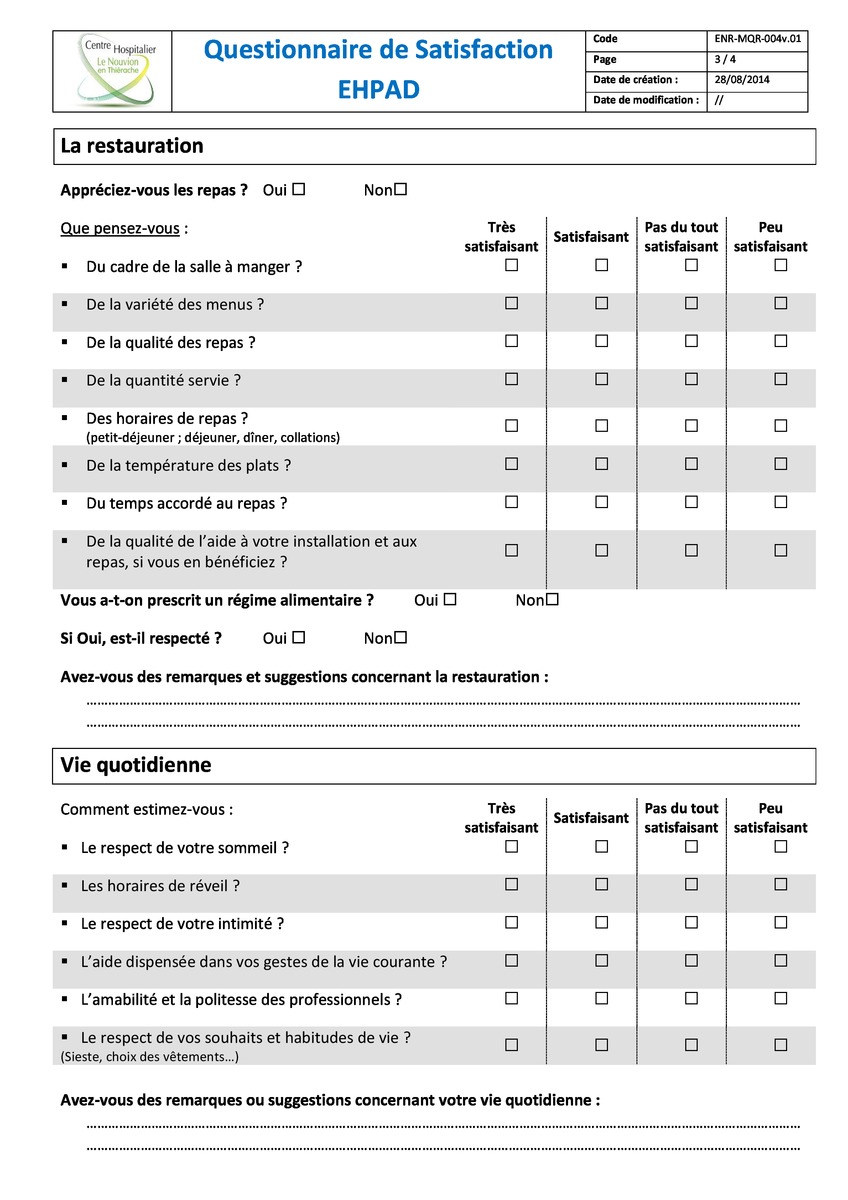 Questionnaires téléchargeables