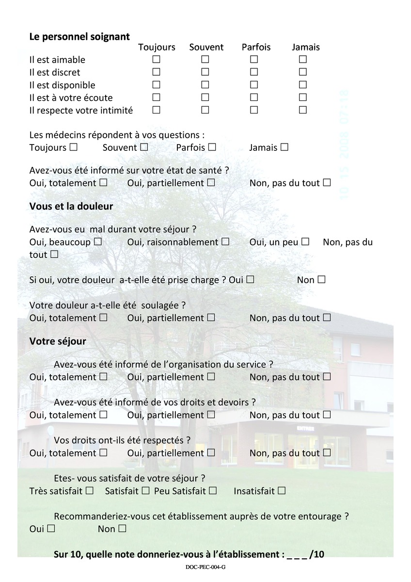 Questionnaires téléchargeables