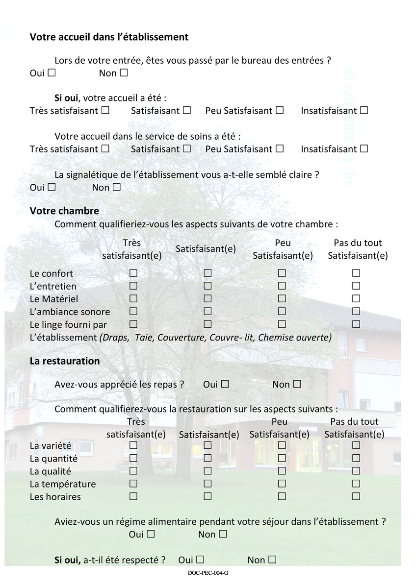 Questionnaires téléchargeables
