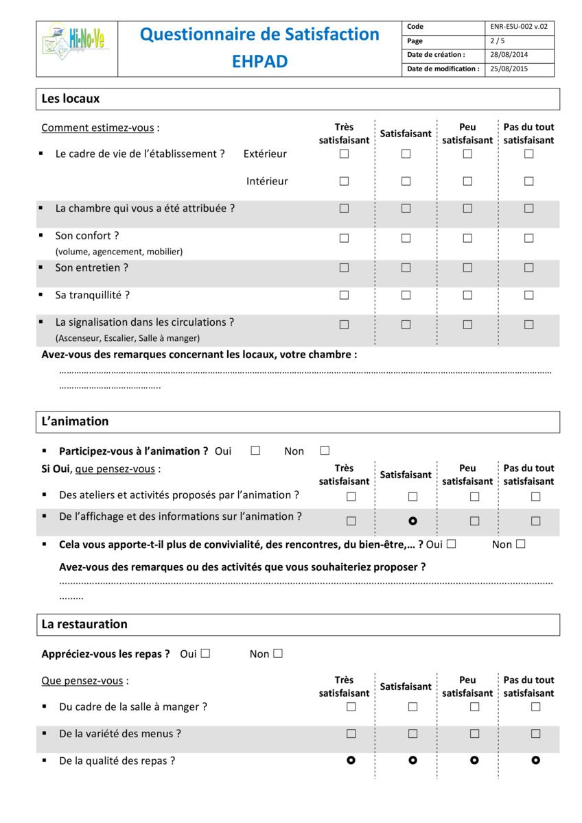 Questionnaires Telechargeables